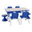 Table d'activités préscolaire rectangulaire à hauteur réglable avec roulettes-50509300-50509301-50509289