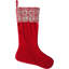 Handmade Recycled Wool Christmas Geo Embroidered Cuff Stocking