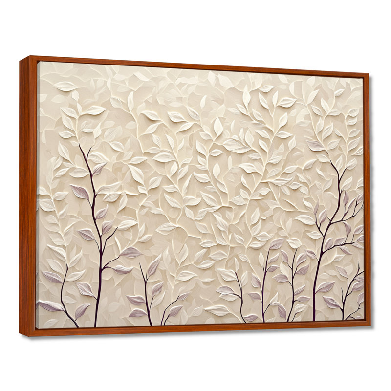 «Beige Woods Forest Landscape II», impression de paysage forestier, H 24 po x l 32 po, Brun