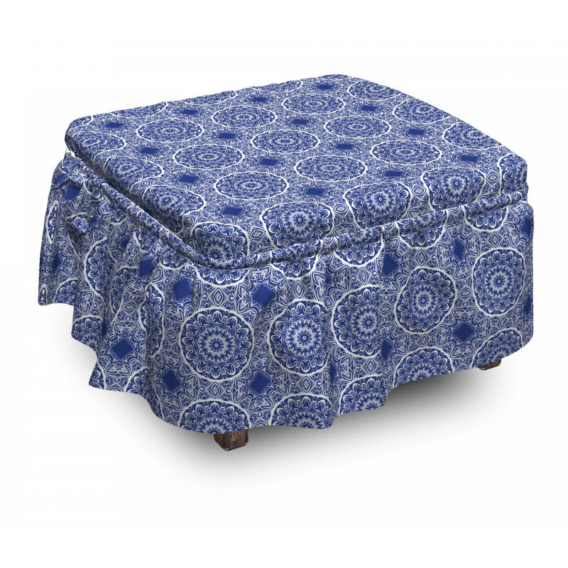 Housse pour repose-pieds à coussins carrés
