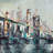 Abstract and Texturized Bridge | Contemporary Architecture Canvas