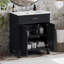 Meuble-lavabo de 30 po avec lavabo en céramique, porte à fermeture en douceur et tablettes réglables-981384750-981384744