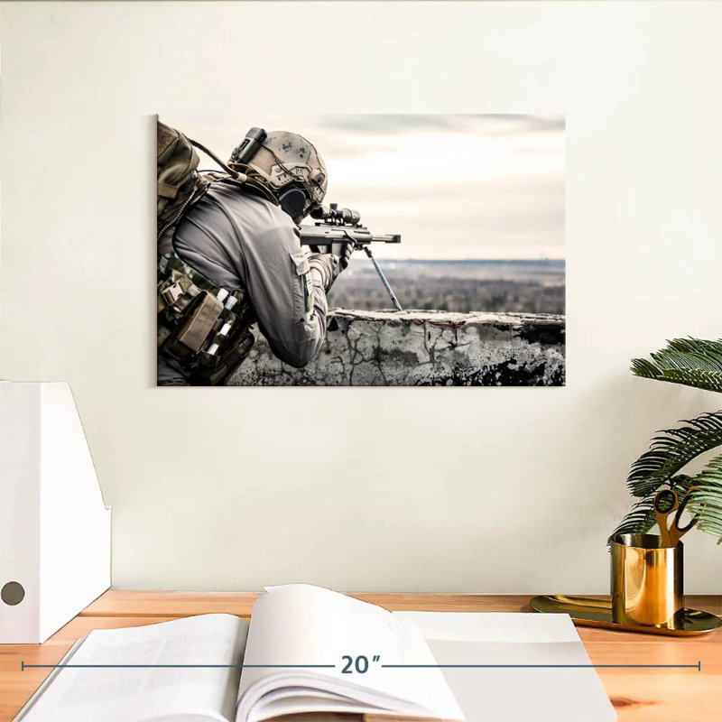 Tireur d'élite de l'US Army, H 8 po x l 12 po