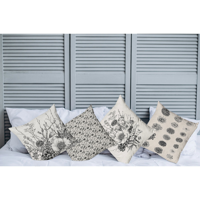 Ensemble de housse de coussin 4 pièces, 24" X 24"