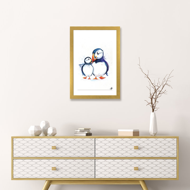 Animals, 32" H x 24" W x 1" D, Gold Framed Fine Art Paper