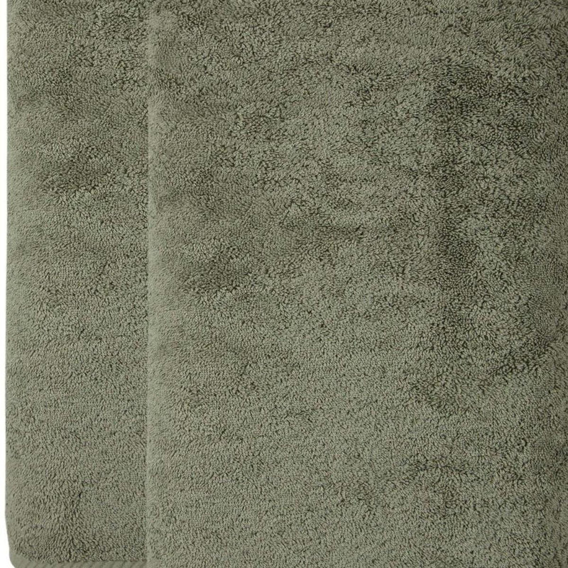 Ensemble de deux draps de bain en coton turc vert 70 po x 40 po, Vert