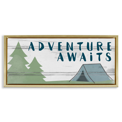 Une aventure attend une scène de camping