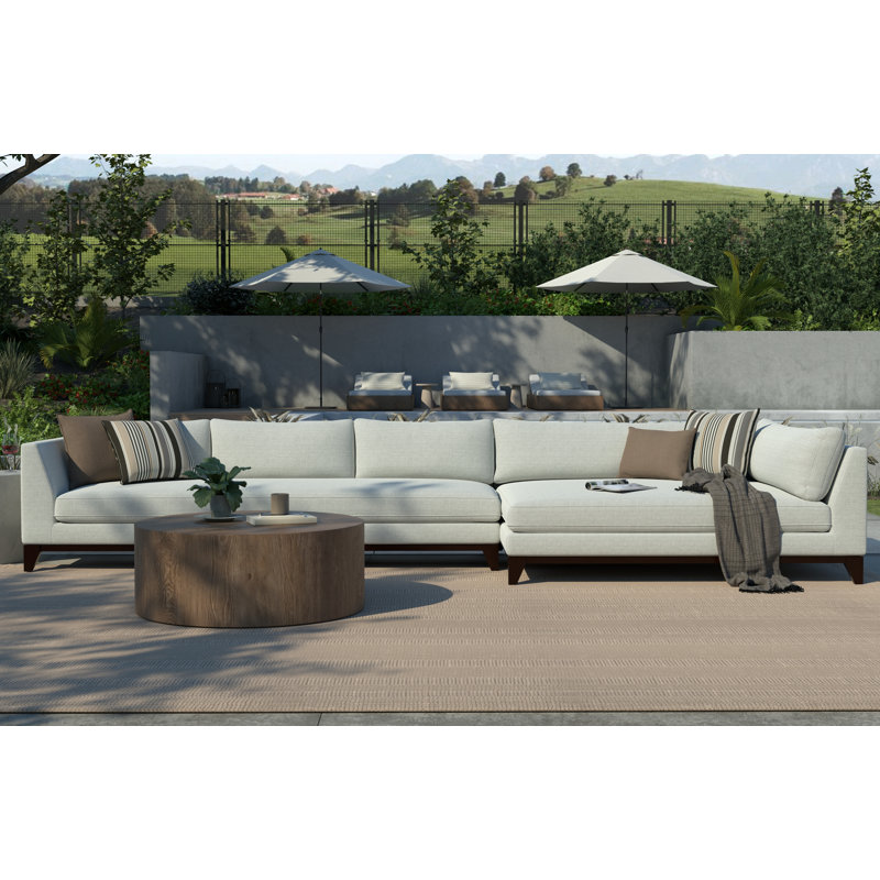 Lillian August Outdoor Living Lagoon Lumbar Pillow Cover, Linen, 20"H x 20"W