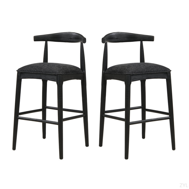 Chaise minimaliste sophistiquée (ensemble de 2), Noir, Noir