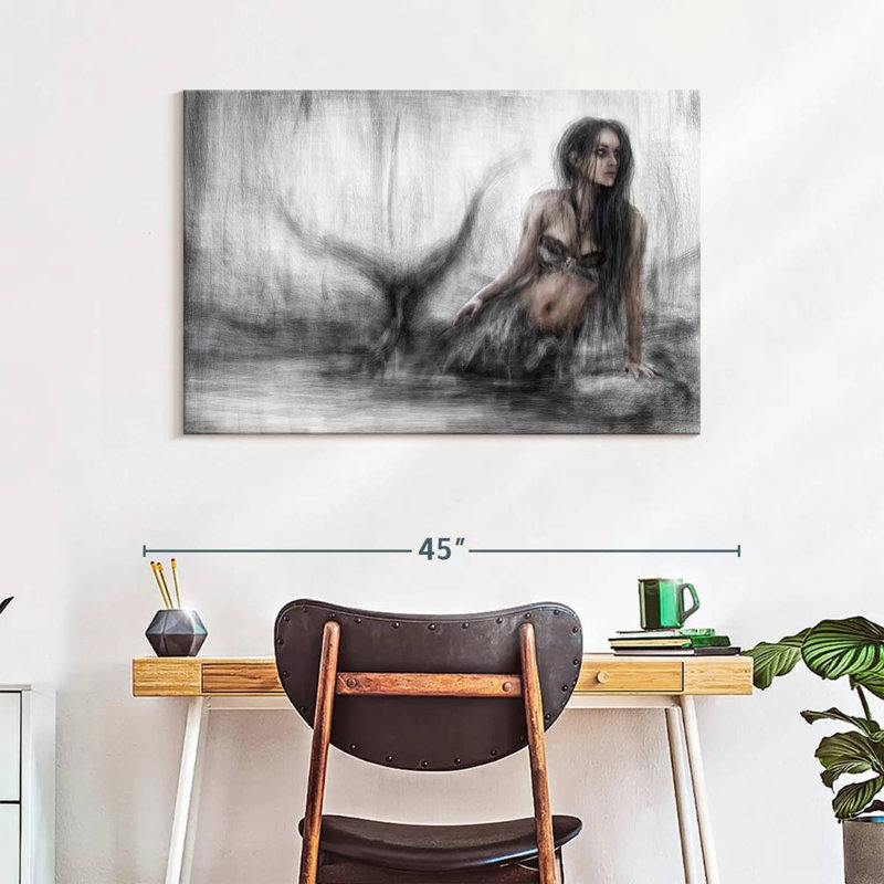 Kelan Dark Mermaid, 26" H x 39" W
