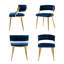 Ensemble de chaises de salle à manger en velours l 21,65 po Christal-88086812