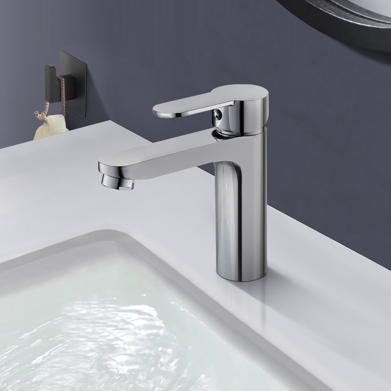 Chrome Single-Handle High Arc Bathroom Faucet