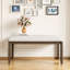 38" Upholstered Bench with Padded Seat & Solid Wood Legs | Entryway, Living Room, Bedroom End-of-Bed, Beige + Brown-13889115
