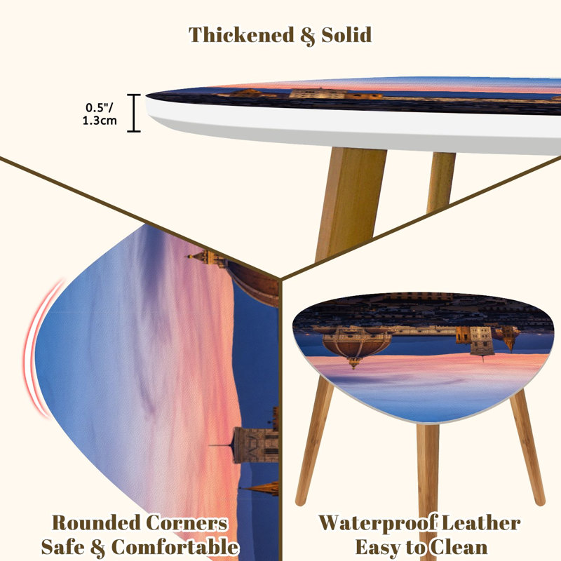 Ensemble de 2 tables basses gigognes Triangle