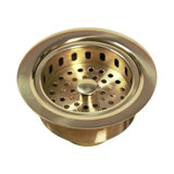 Premium Accessories Nantucket Sinks Unlacqured Brass 3.5 Inch Kitchen Drain