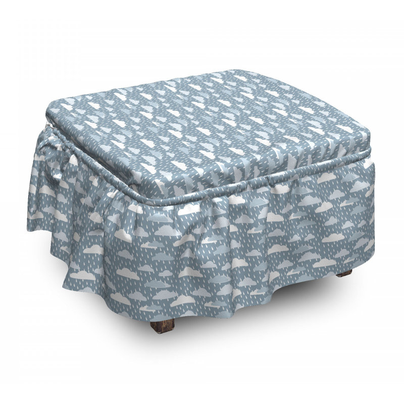 Housse pour repose-pieds des pluies et des nuages de souffle