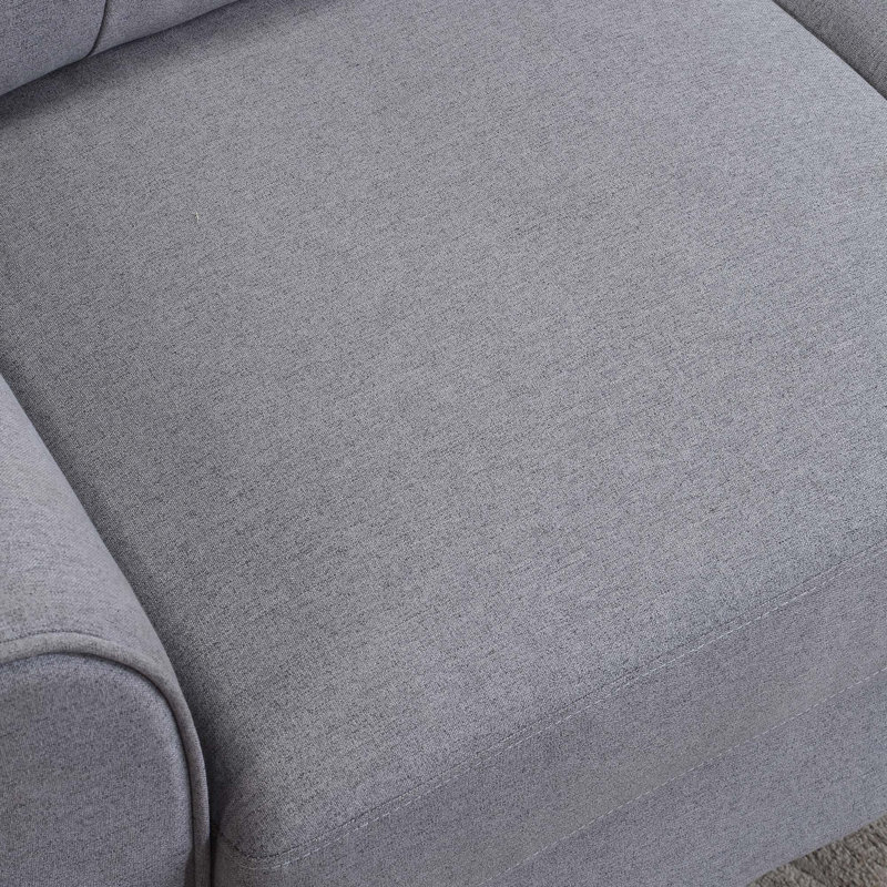 Canapé rembourré 79,9 po Nanshi, Tissu gris clair / bleu