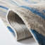 Tapis bleu / beige en laine / coton touffeté à la main Soho-626465794