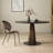 Dark Walnut Round Rock plate Solid wood base plate wax wood table legs Dining table-2093194166