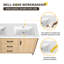 Meuble-lavabo double 60 po avec lavabo en résine 60 po, meuble-lavabo autoportant avec 3 tiroirs, 2 portes et 2 tablettes réglables