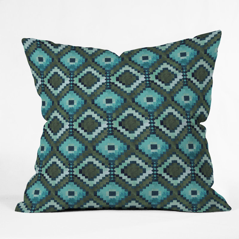 Coussin décoratif intérieur/extérieur schatzi brown boho diamants, 18 po x 18 po