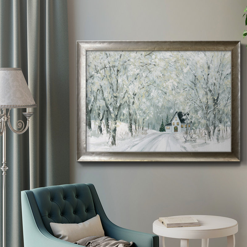Christmas Lane - reproduction d'art sur toile, H 24 po x l 36 po x P 2,5 po