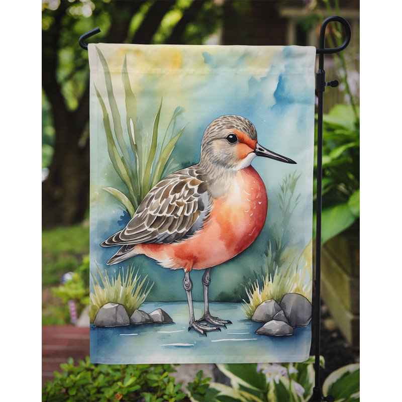 Drapeau de jardin Surfbird Bird, Nœud rouge