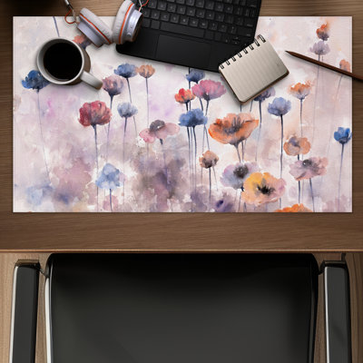 Small Wildflowers Pink Gaming Mat | Bedroom Decor Essentials
