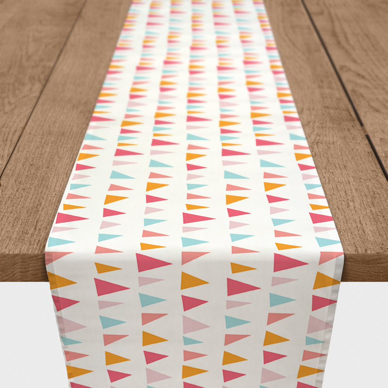 Colourful Summer Triangles Table Runner, 72" L x 16" W