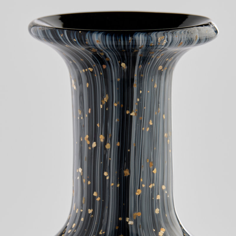 Infinity Handcrafted Glass Table Vase, 11.25" H x 4.25" W x 4.25" D