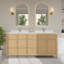 Pendry 72" Freestanding Double Bathroom Vanity with Cultured Marble Top-863606069