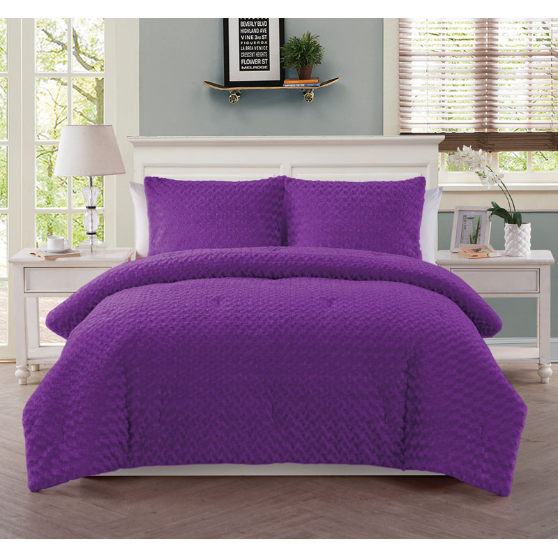 Ensemble d'édredon Petitt, Mauve, Grand