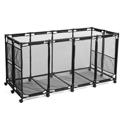 Yescom 65" x 30" x 33" Mesh Pool Storage Bin Rolling Cart Storage Organizer XXX-Large