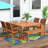 Anautica 8 - Person Wood Patio Dining Set with Square Table