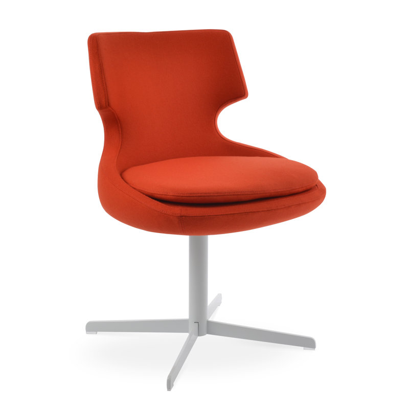 Chaise d'appoint pivotante de 21,5 po Patara, Orange
