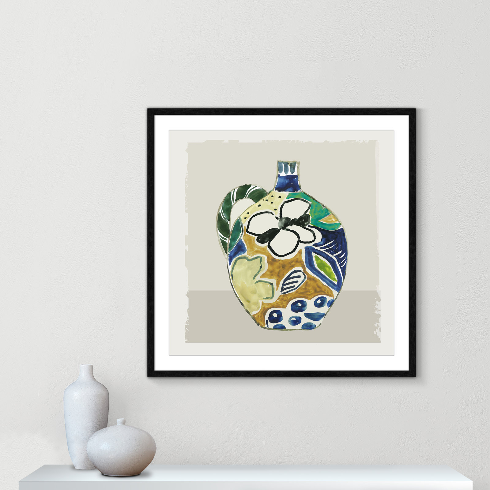 Picasso Vase by Aimee Wilson, Black, 27.5" H x 27.5" W x 0.75" D