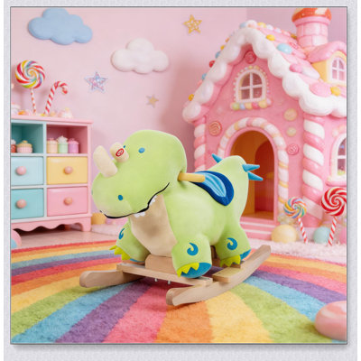 Dinosaur Rocker, cheval à bascule pour enfants avec des sons réalistes et un design moelleux pour un plaisir et un confort infinis