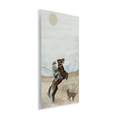 Rearing Horse & Dog Wall Plaque Art by Cindy Jacobs