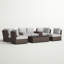 Ensemble de conversation pour 6 personnes avec coussins Widener Wicker