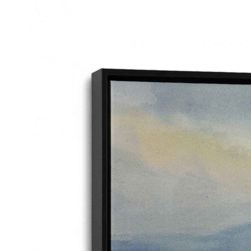 «Distant Mountain Town» par Stephen Calcasola, reproduction d'art, H 18 po x l 24 po, Noir