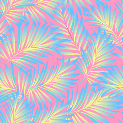 Blitar " Seamless Pattern From Tropical Plant Leaves " by Podtin