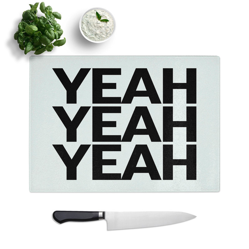 Yeah Yeah Yeah Chopping Board, 28.5cm W x 39cm L