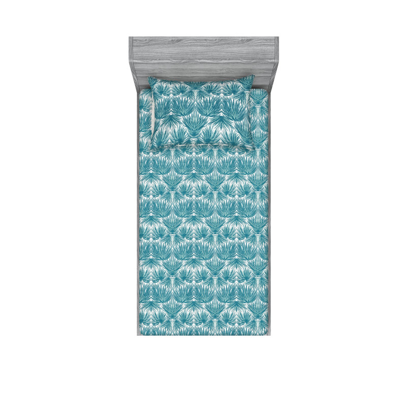 Microfiber Sheet Set, Twin XL Sheet Set with 1 Pillowcase, Paislay 7