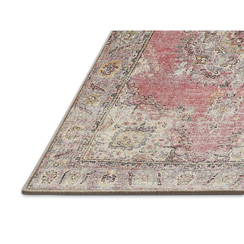Tapis oriental rouge / gris / brun, Rectangle 7 pi x 10 pi