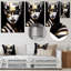 «Gold and Black Woman Glam Elegance I», art mural abstrait en métal-332071603