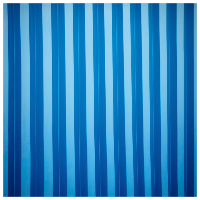 Rideaux de douche à rayures verticales bleues extra long, L 70 po x H 93 po
