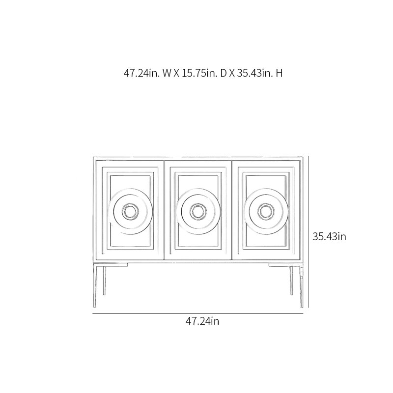 Modern Minimalist Large Capacity Sideboard Cabinet