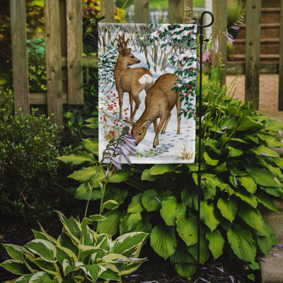 Drapeau de jardin à 2 côtés de cerf pour le jardin européen pour le noël western re