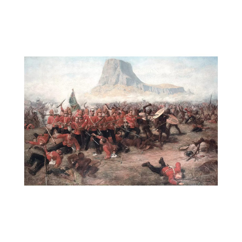 The Battle Of Isandlwana: The Last Stand Of The 24th Regiment Of Foot During The Zulu War, 22nd January 1879, C.1885 by Charles Edwin Fripp - Wrapped Canvas Painting