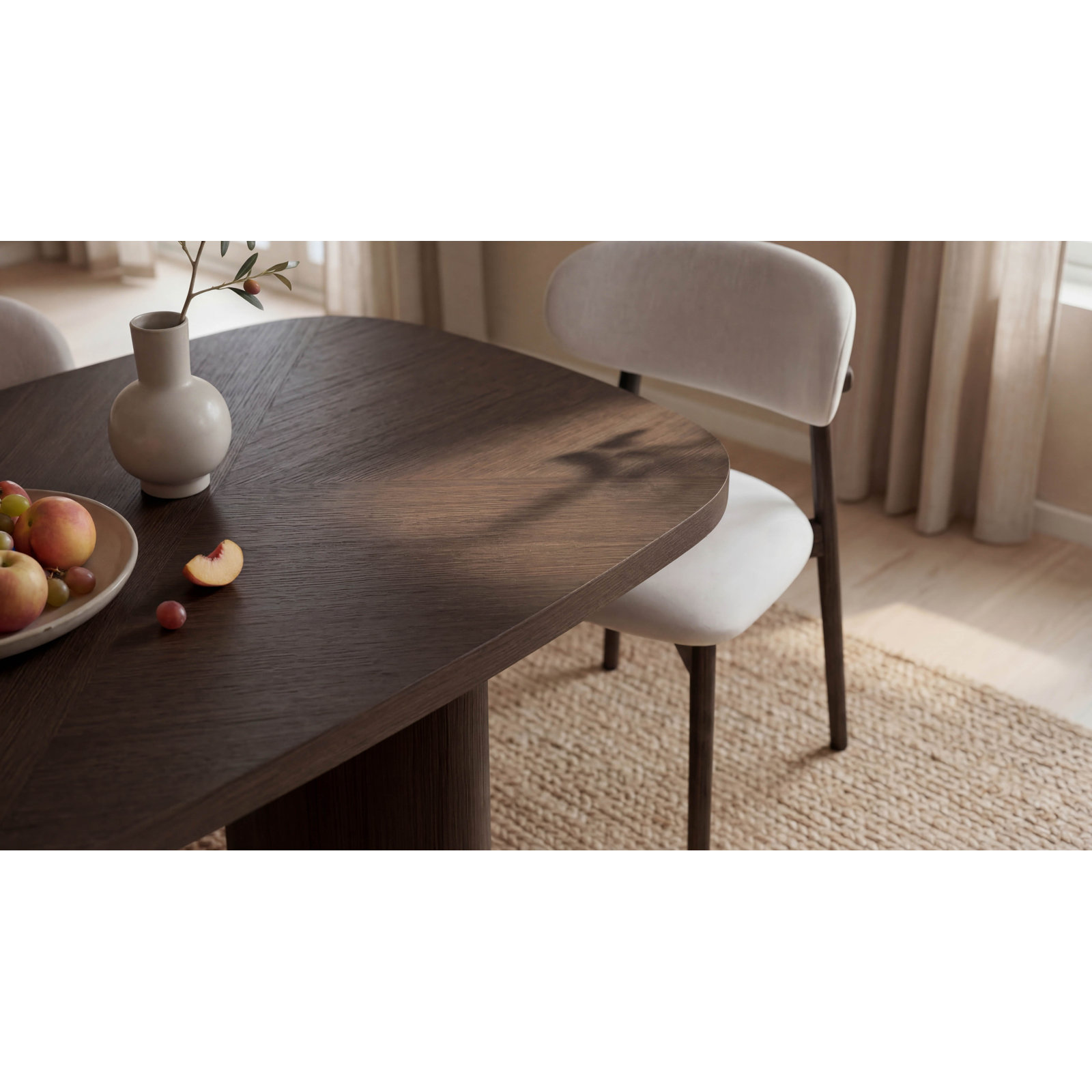 Paris Dining Table, 30" H x 62.99" L x 31.5" W, Brown